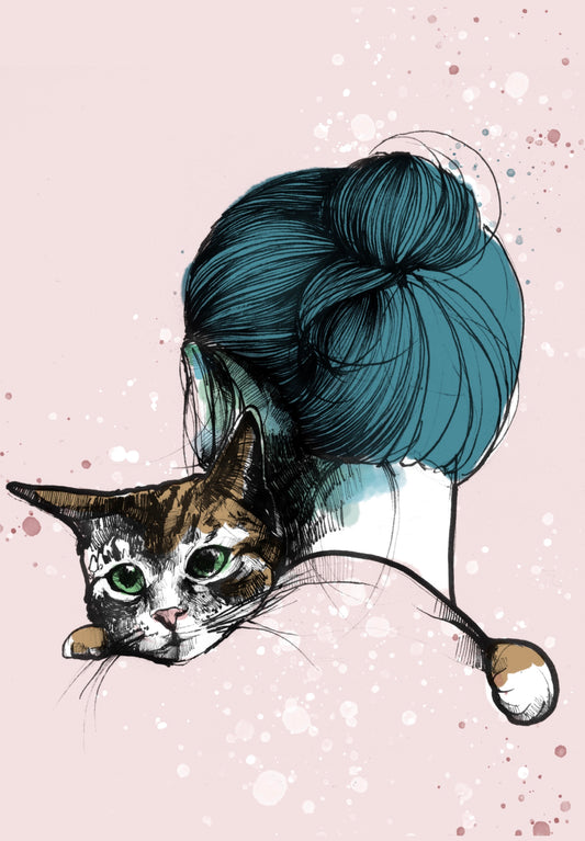 Hug with a cat