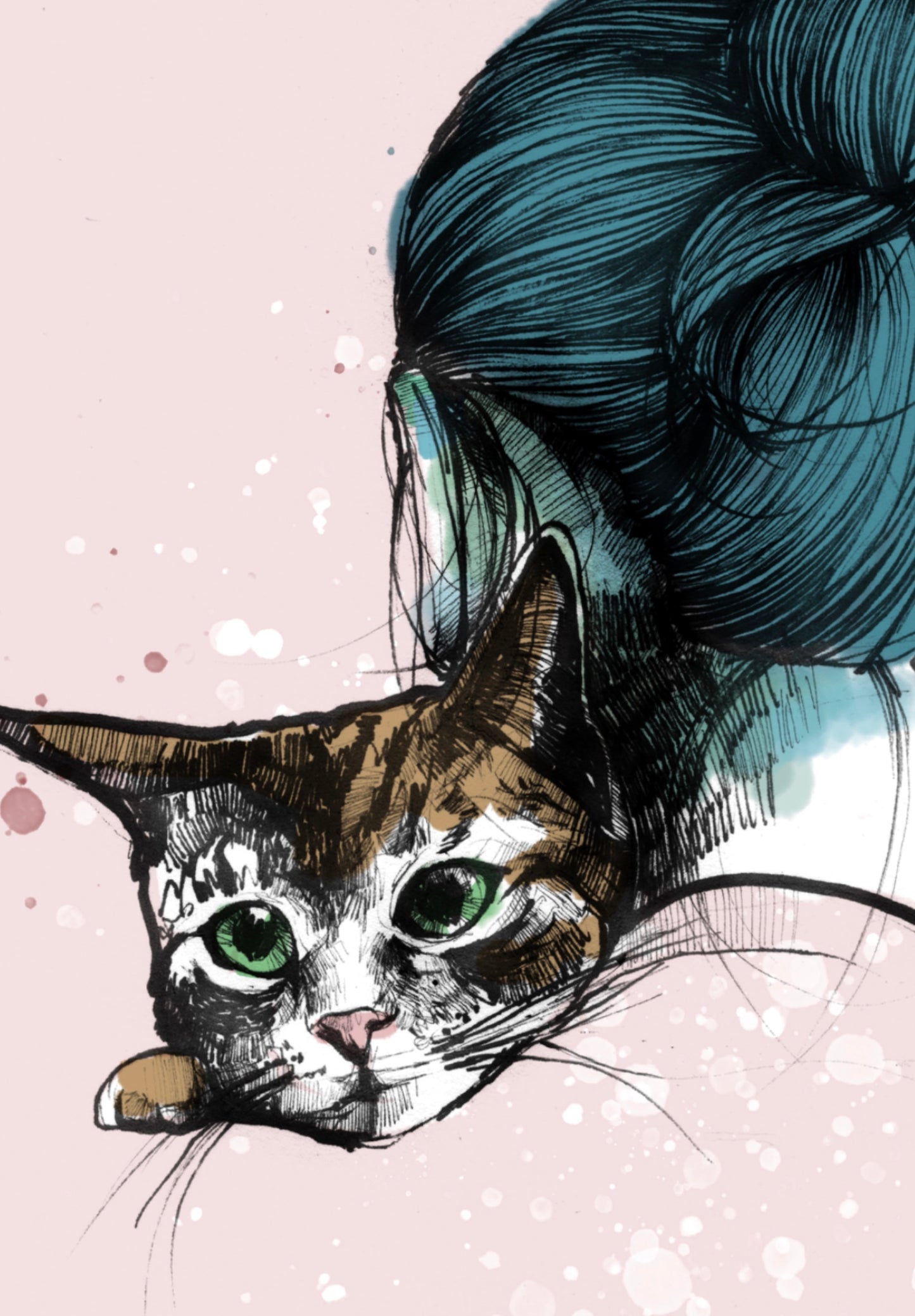 Hug with a cat