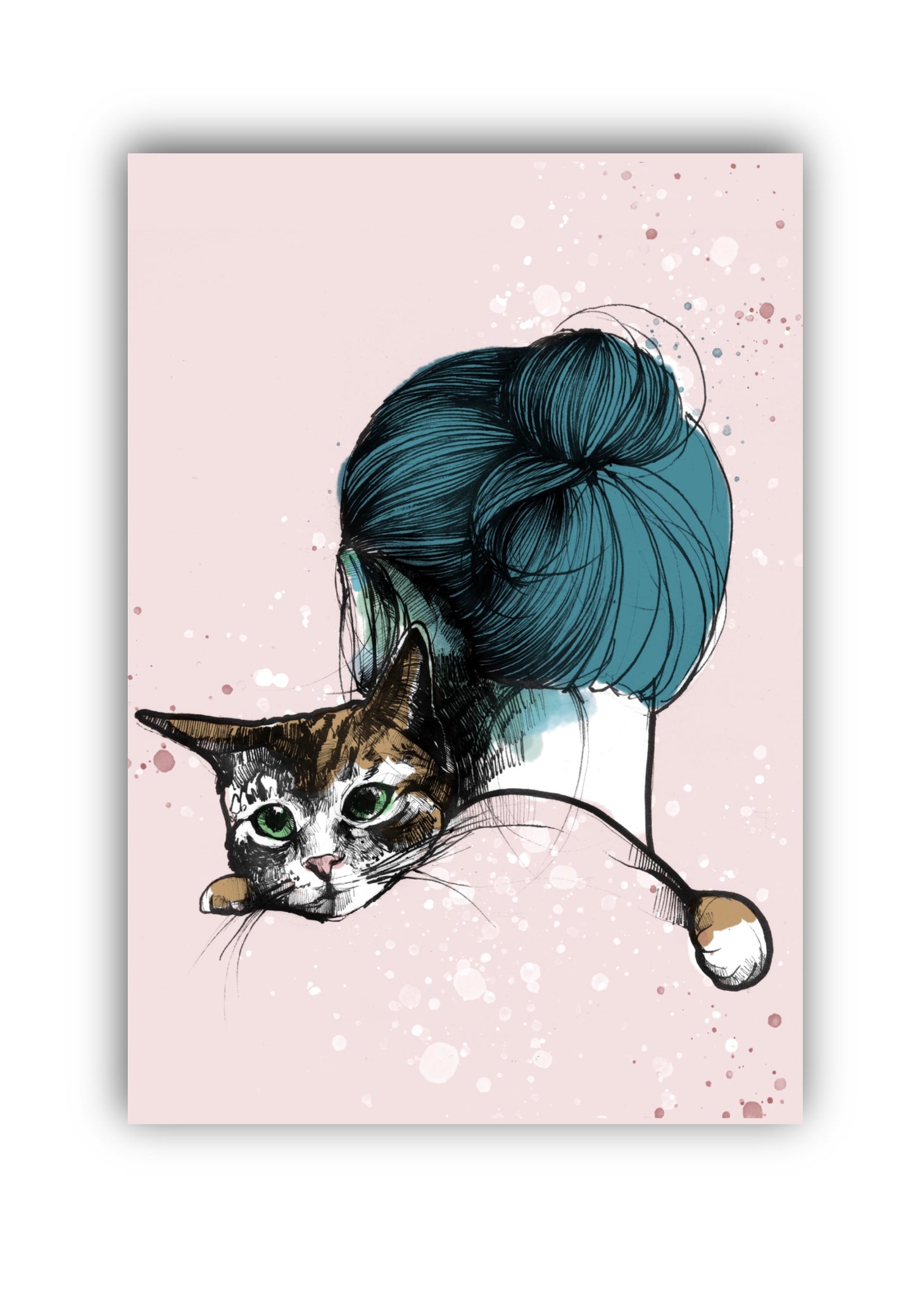 Hug with a cat